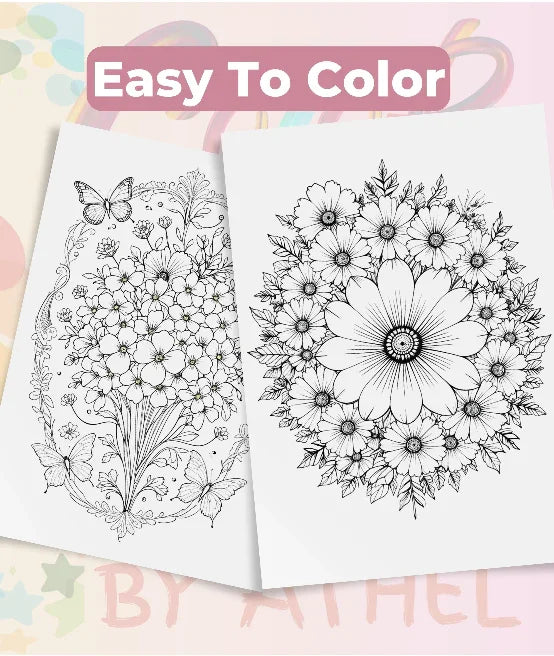Wildflower Mandala Coloring Book Bundle - CraftNest - Digital Crafting and Art