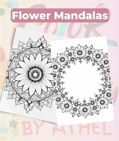 Wildflower Mandala Coloring Book Bundle - CraftNest - Digital Crafting and Art