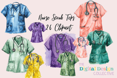 Scrub Life Nurse Tops Clipart Bundle - CraftNest - Digital Crafting and Art