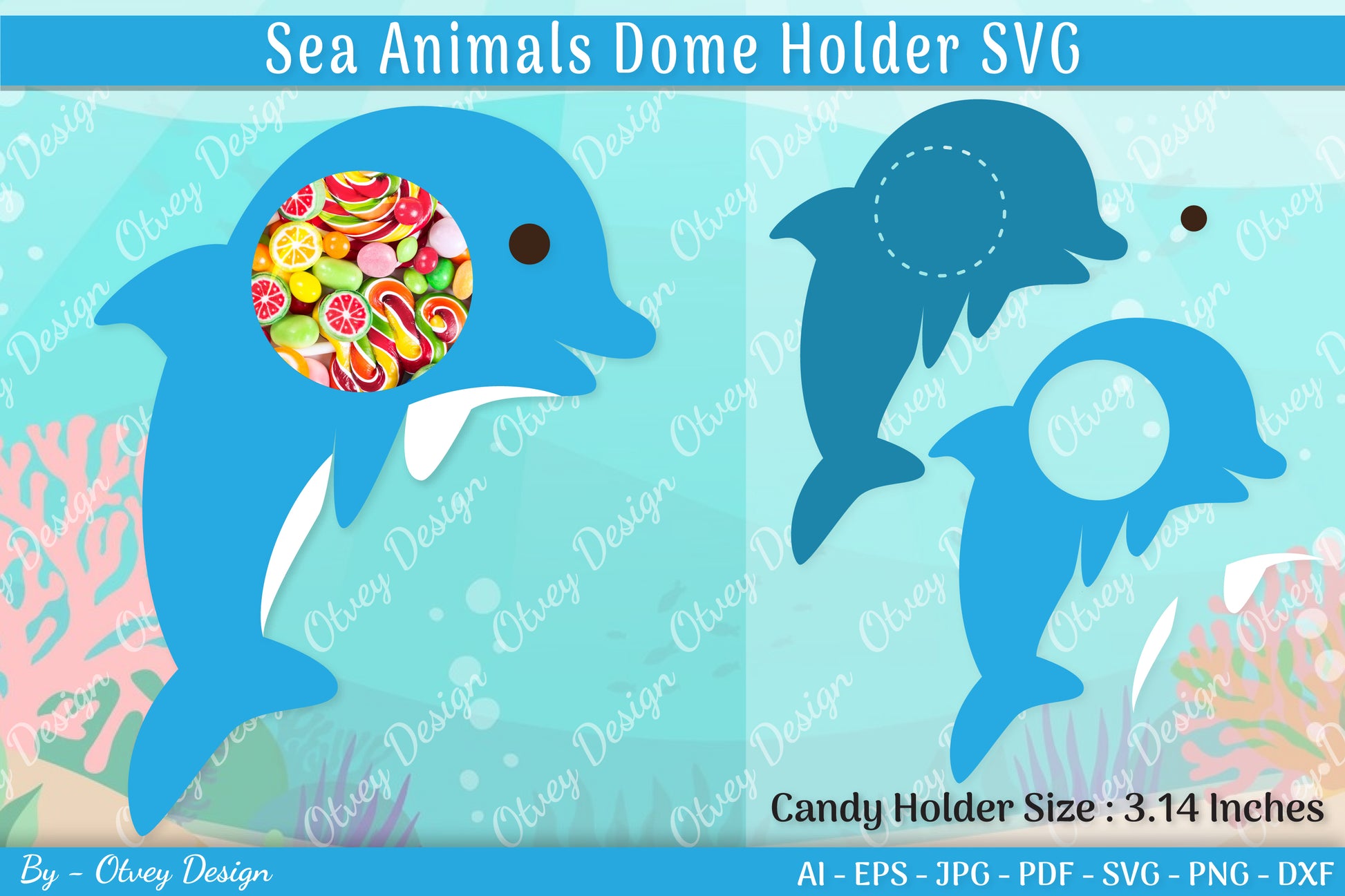 Sea Animal Candy Dome SVG Bundle 2 - CraftNest - Digital Crafting and Art