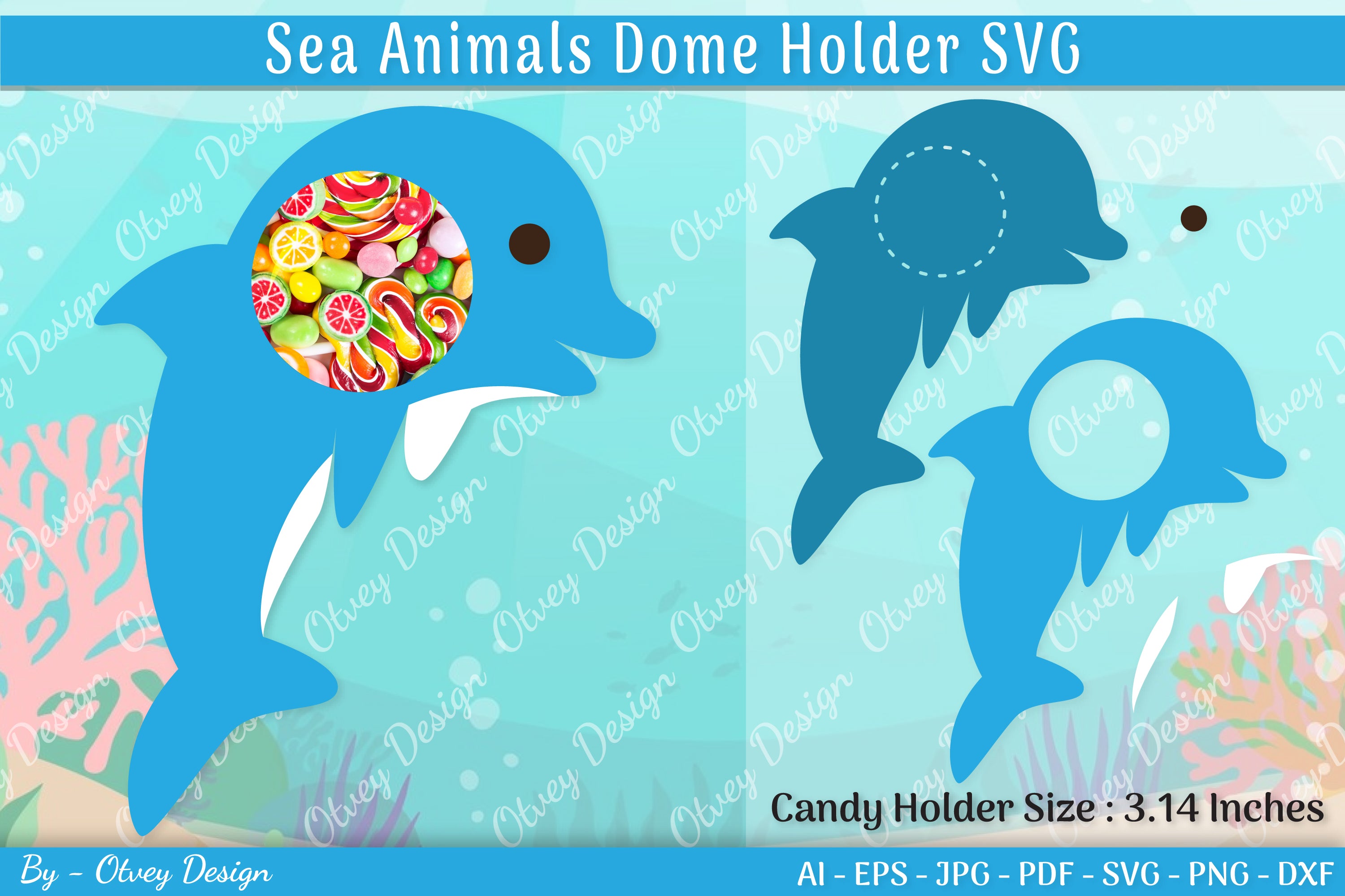 Sea Animal Candy Dome SVG Bundle 2 - CraftNest - Digital Crafting and Art