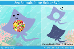Sea Animal Candy Dome SVG Bundle 5 - CraftNest - Digital Crafting and Art