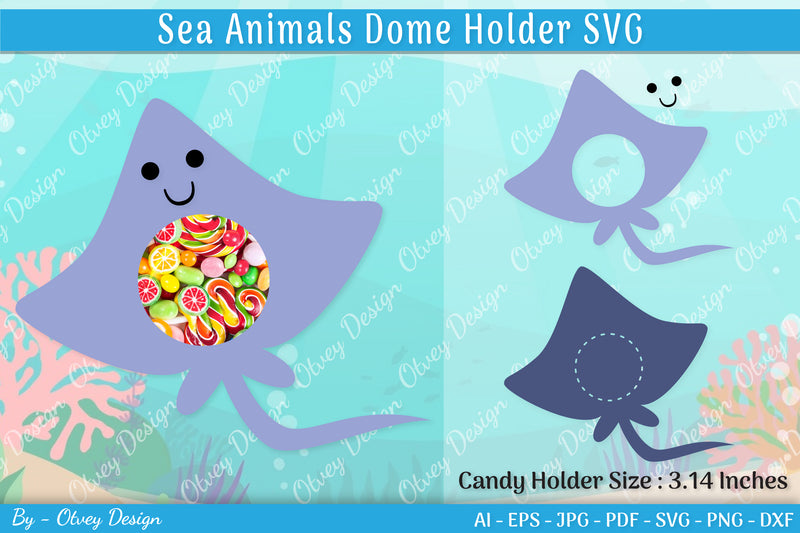 Sea Animal Candy Dome SVG Bundle 5 - CraftNest - Digital Crafting and Art