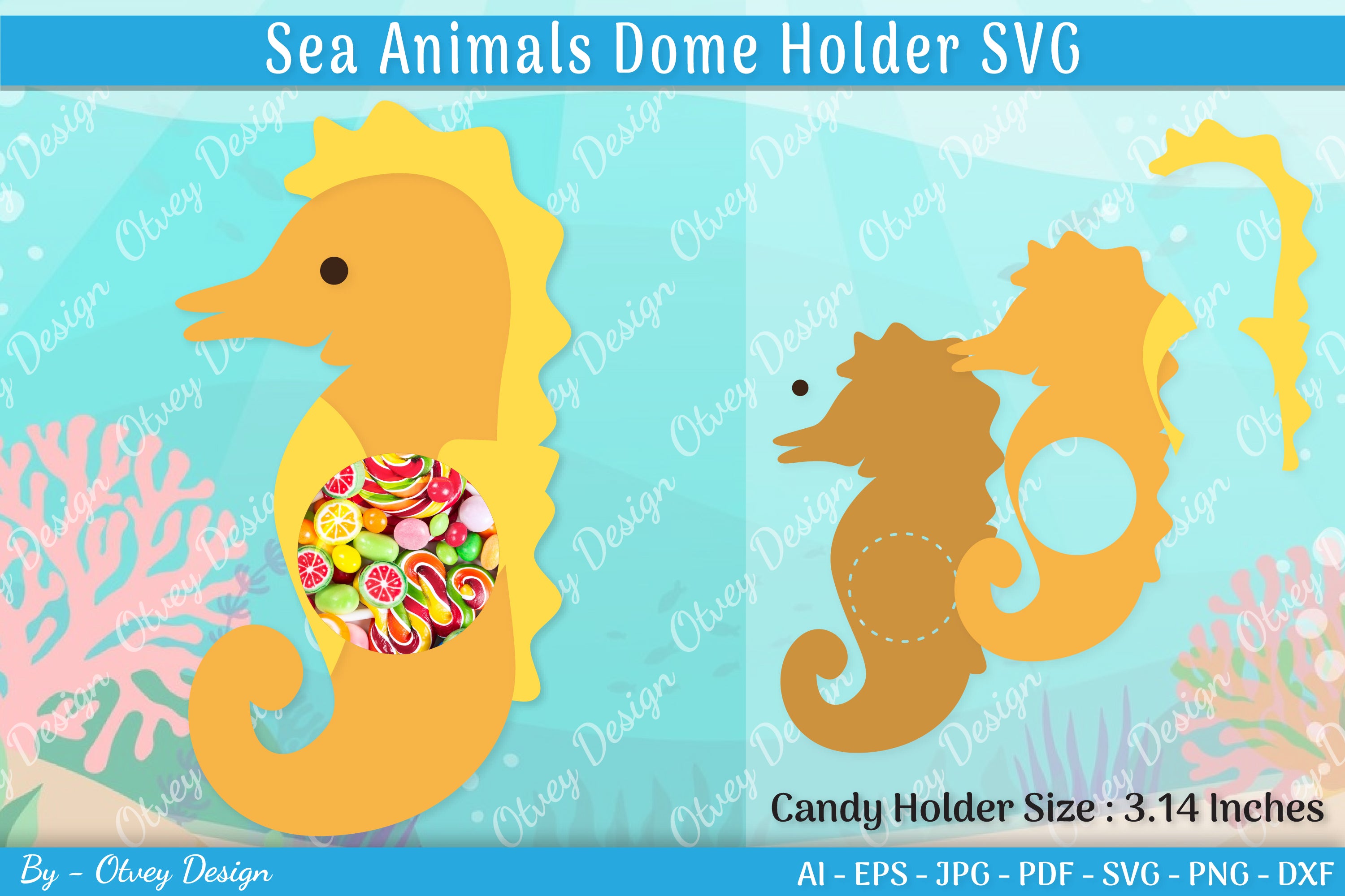 Sea Animal Candy Dome SVG Bundle 10 - CraftNest - Digital Crafting and Art