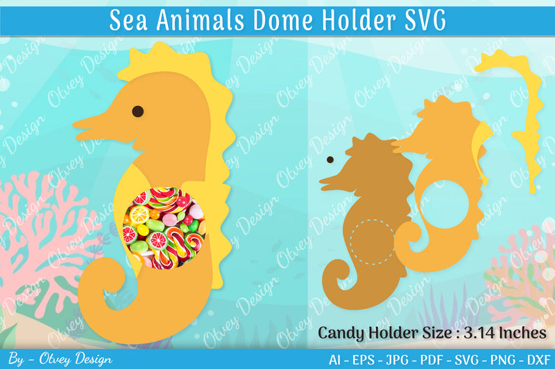 Sea Animal Candy Dome SVG Bundle 10 - CraftNest - Digital Crafting and Art