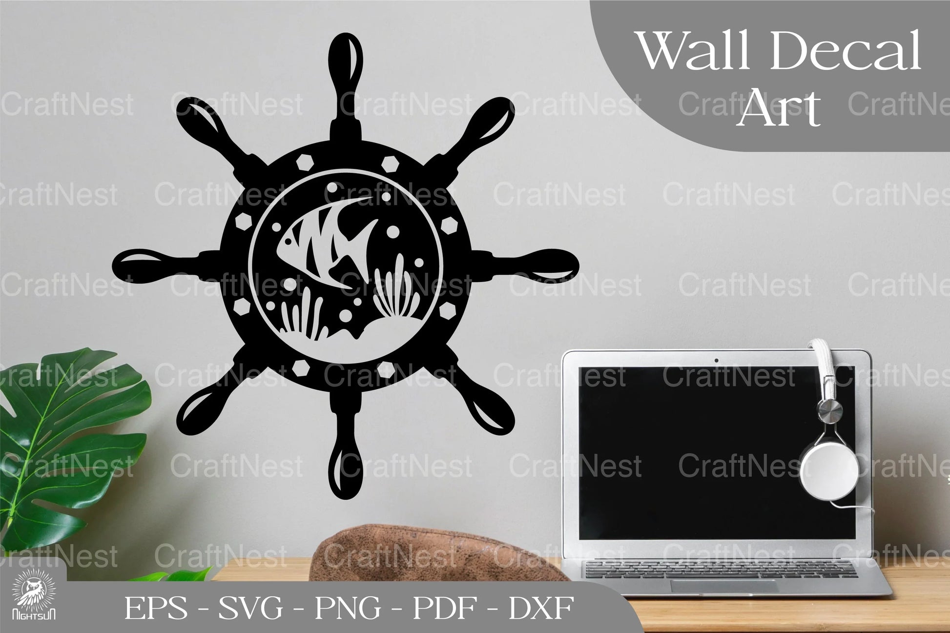 Sea Fish Wall Decor Clipart Bundle - CraftNest - Digital Crafting and Art