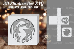Sea Horse Papercut Shadow Box Design Bundle - CraftNest - Digital Crafting and Art