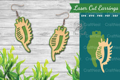 Sea Shells Laser Cut Earrings Design Bundle - CraftNest - Digital Crafting and Art