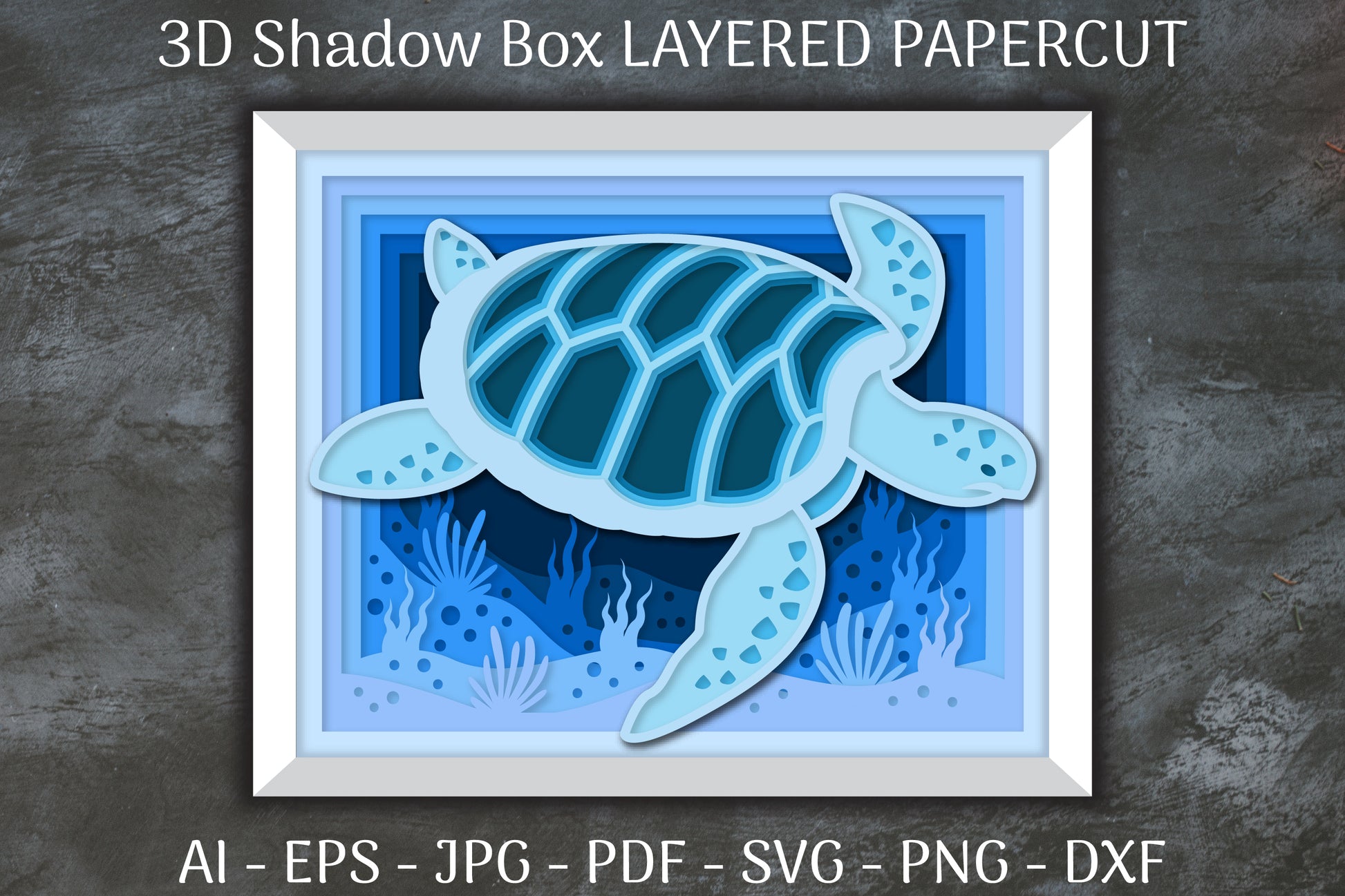 Sea Turtle Mandala 3D Shadow Box Papercut SVG Bundle - CraftNest - Digital Crafting and Art