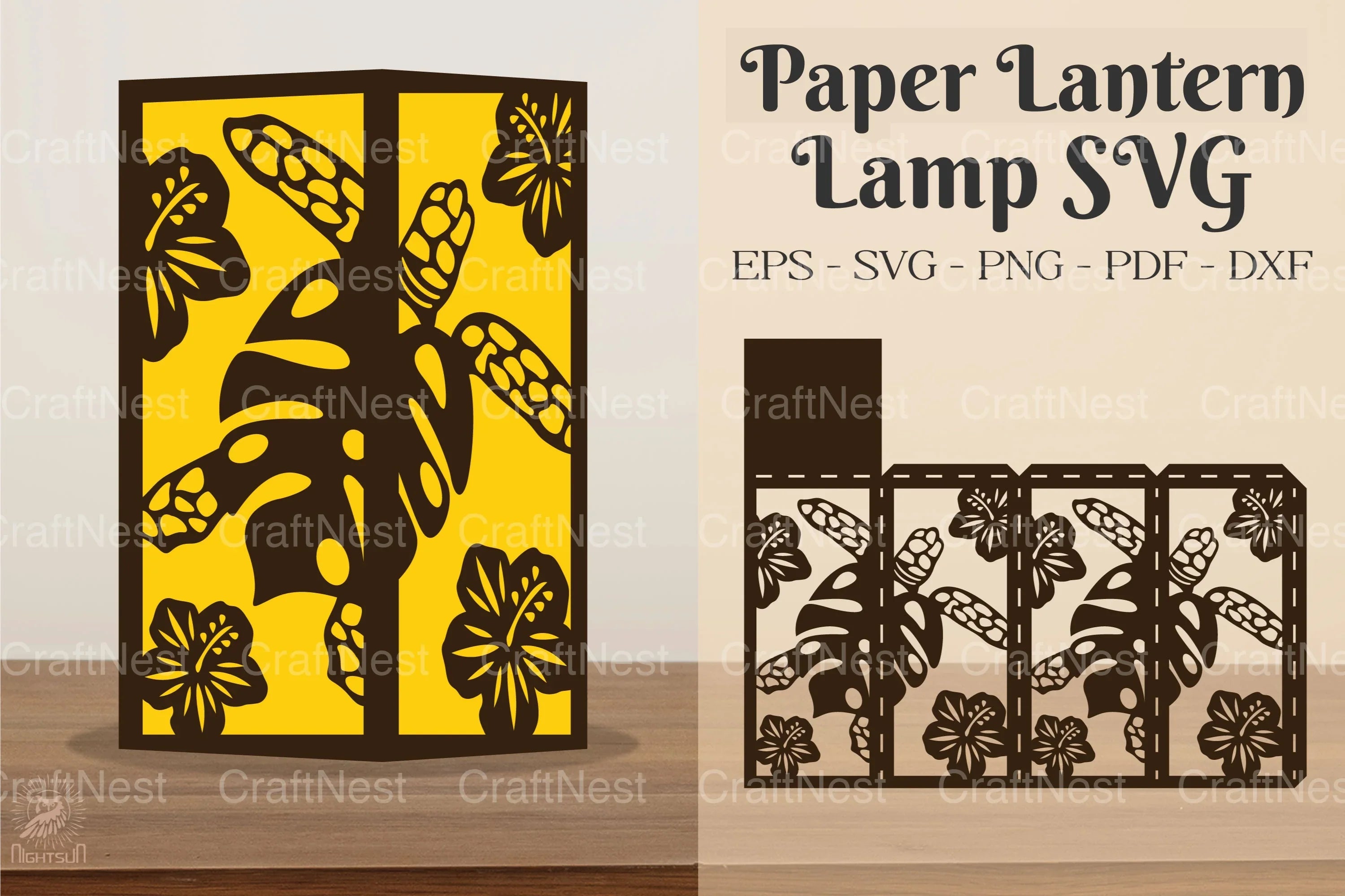 Sea Turtle Lamp Clipart Bundle - CraftNest - Digital Crafting and Art