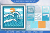 Sea Wave 3D Shadowbox Layered Paper Cut SVG Bundle