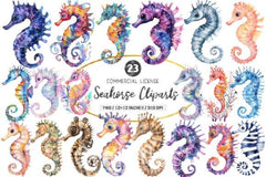 Seahorse Clipart Bundle - CraftNest - Digital Crafting and Art