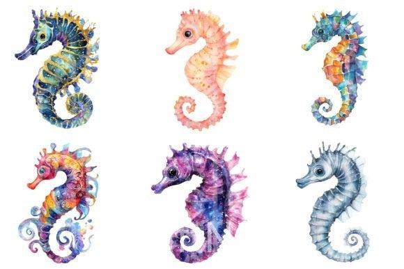 Seahorse Clipart Bundle - CraftNest - Digital Crafting and Art