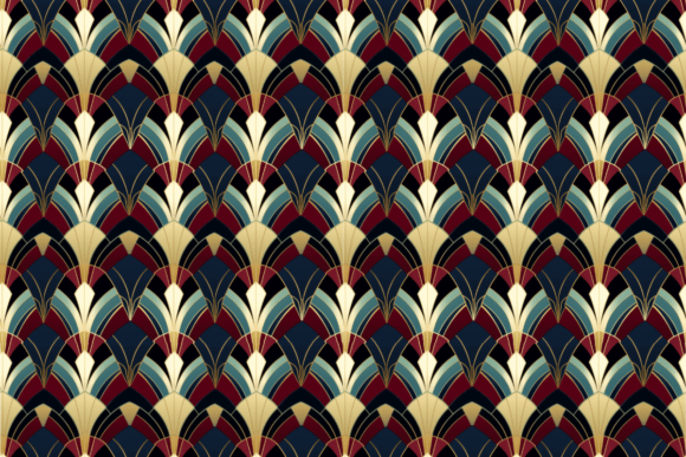 Seamless Art Deco Glam Pattern Digital Paper