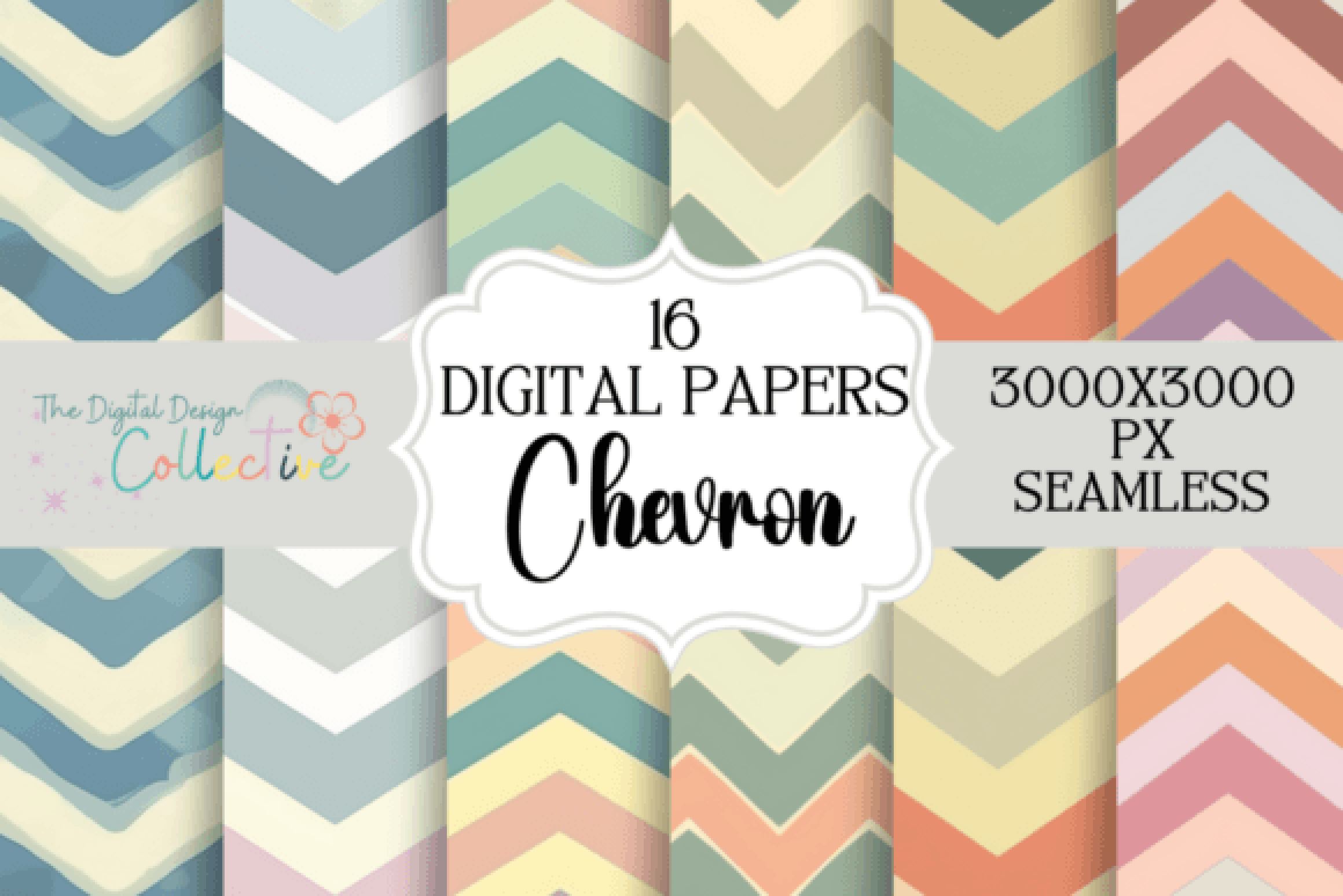Seamless Boho Chevron Patterns Collection
