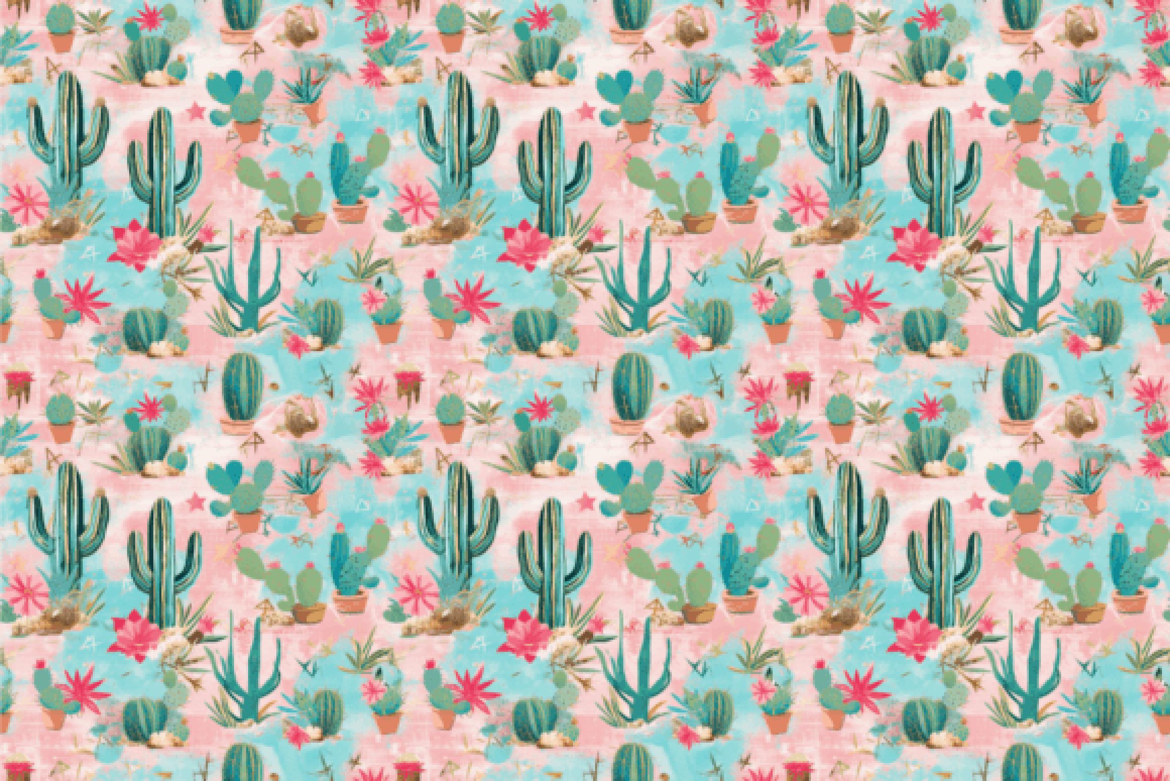 Seamless Cactus Digital Paper