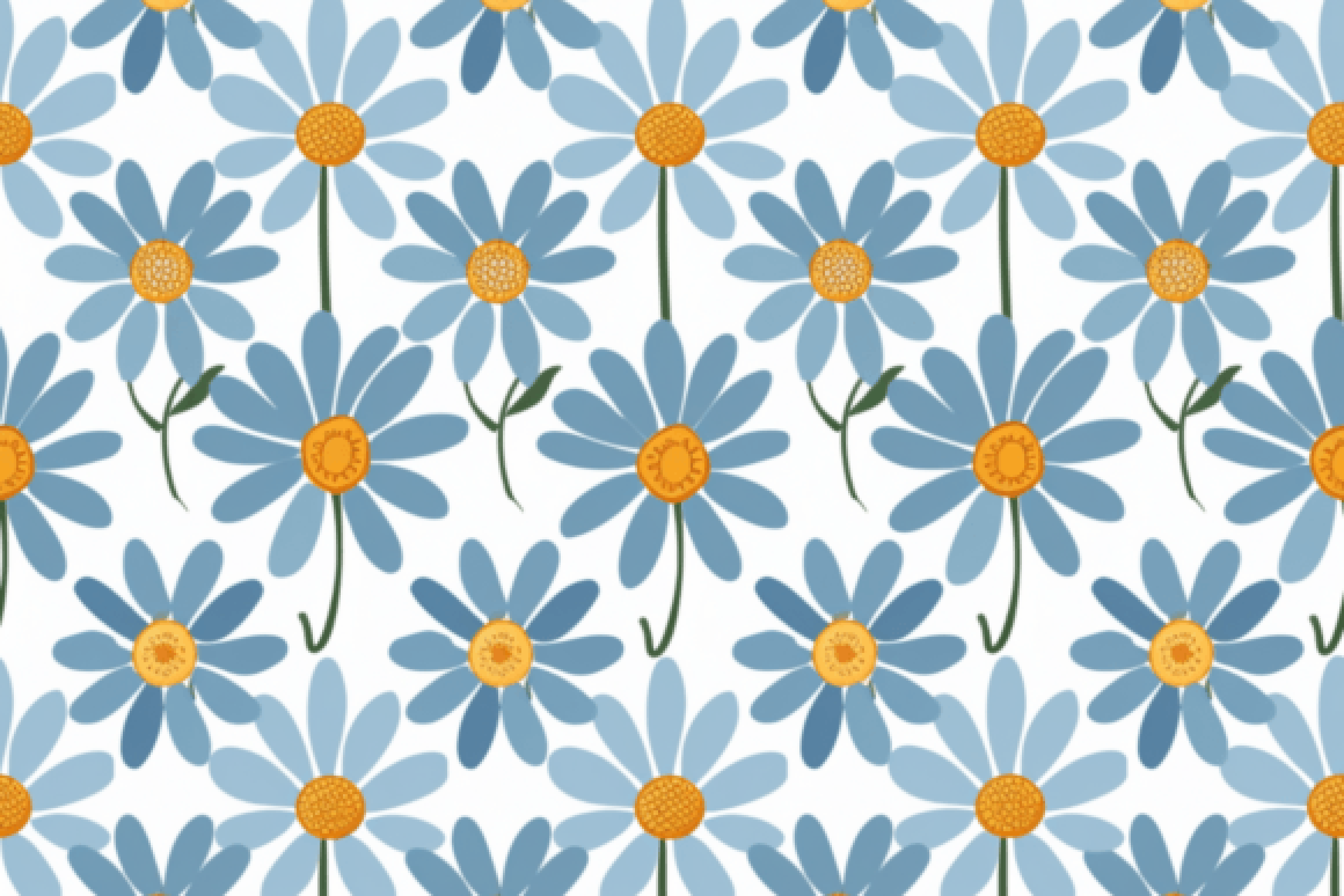 Seamless Daisy Digital Paper