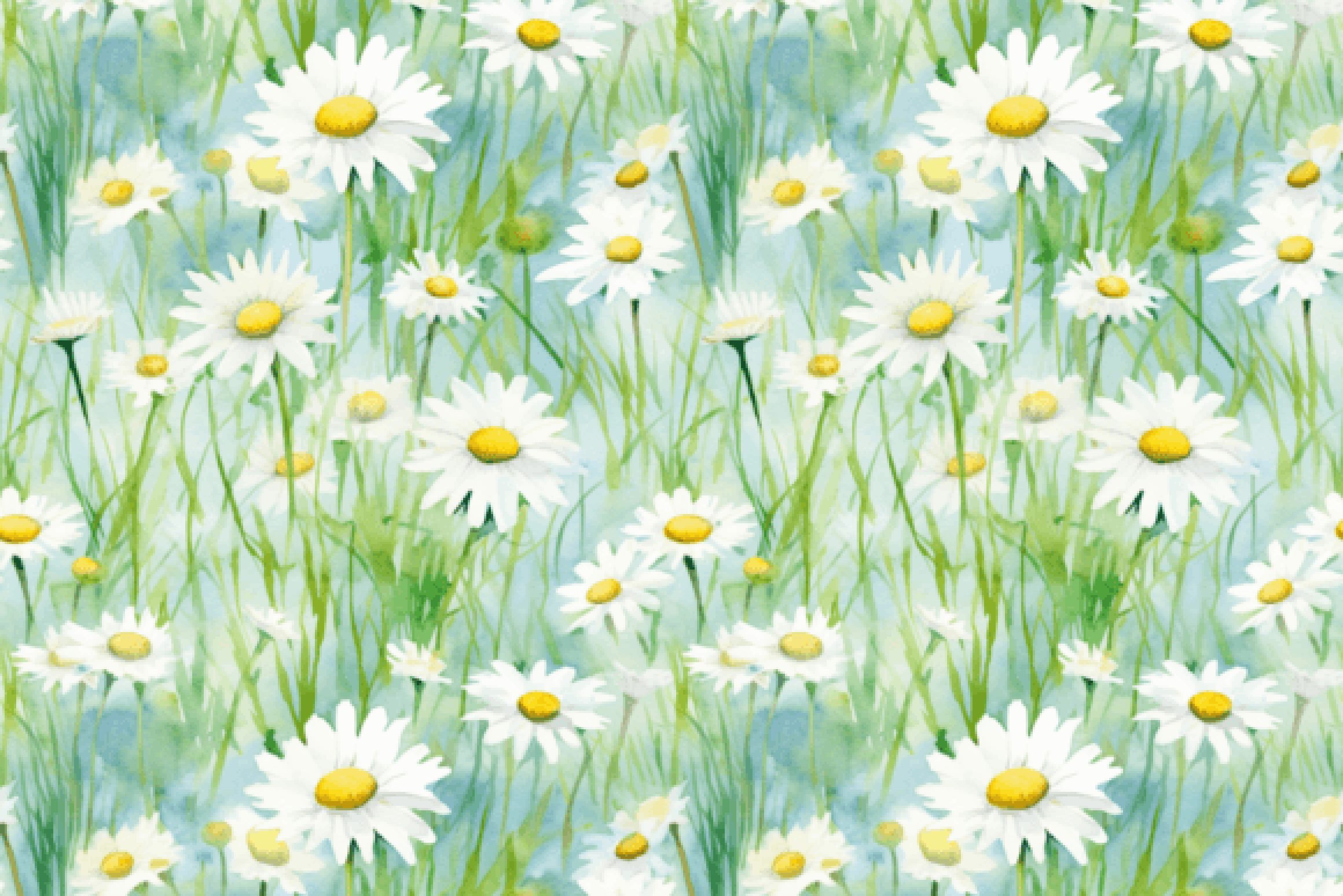 Daisy Flower Meadow Patterns Collection