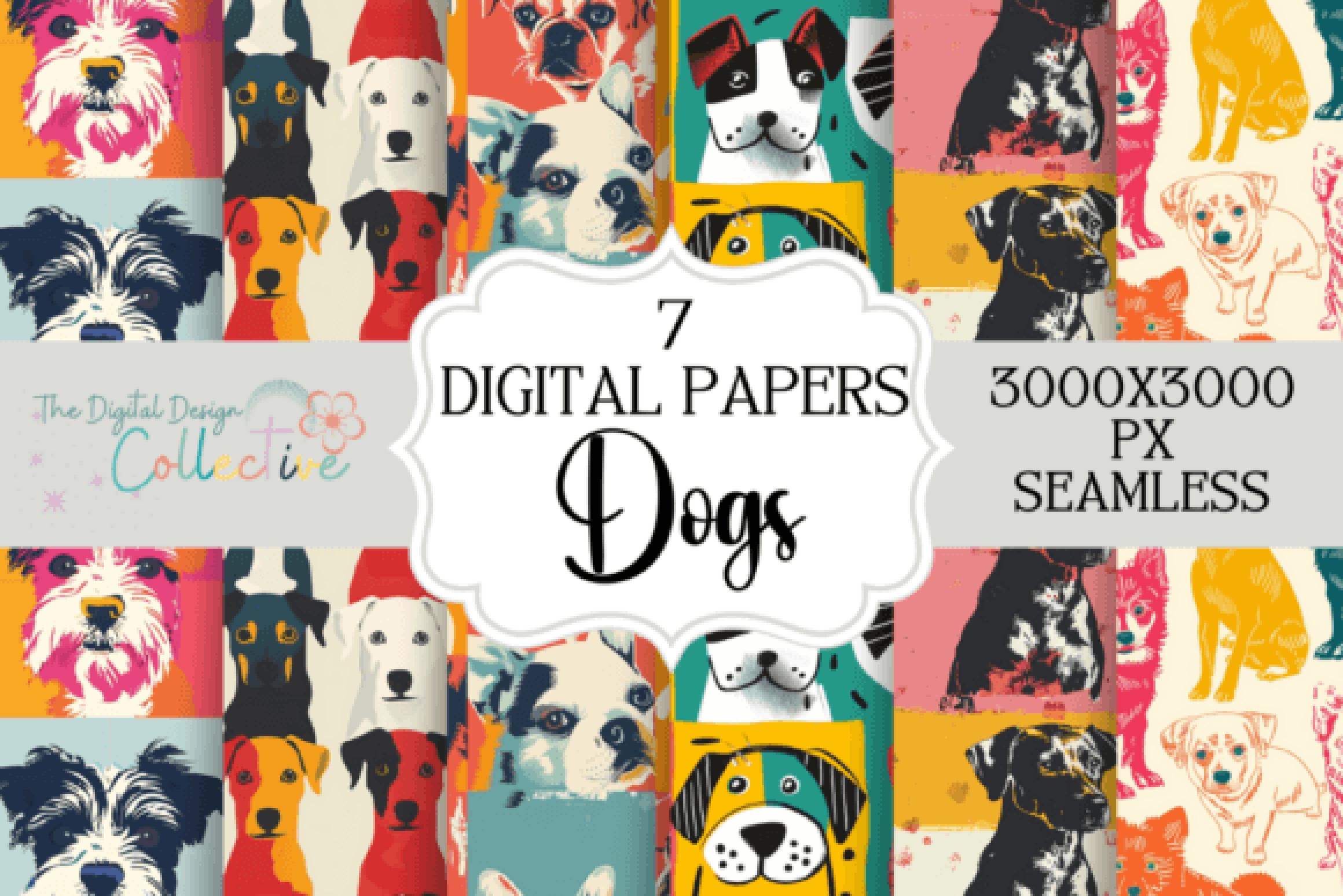 Seamless Dog Pattern Bundle