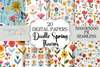 Seamless Doodle Floral Digital Paper