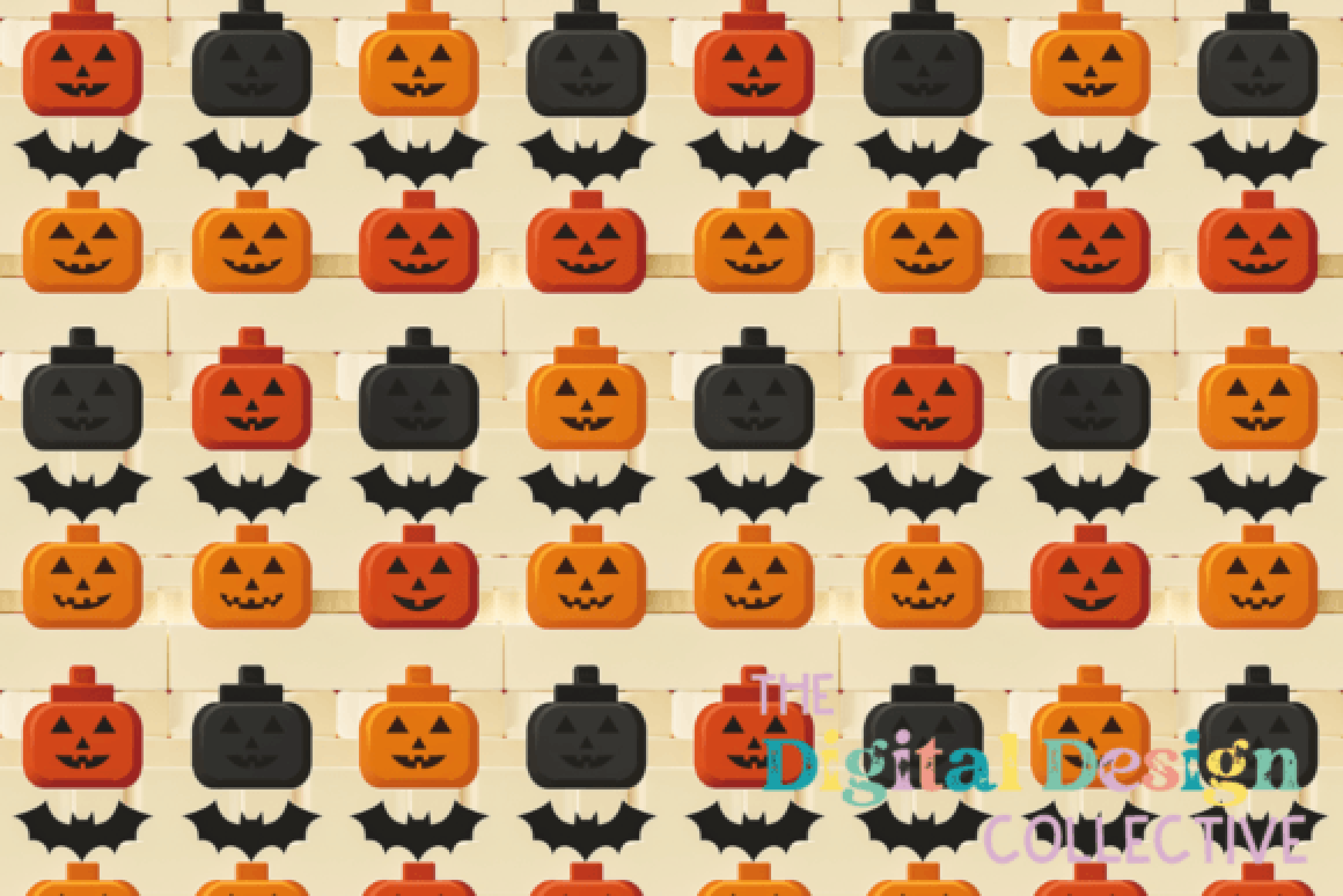 Seamless Fall Brick Patterns Collection