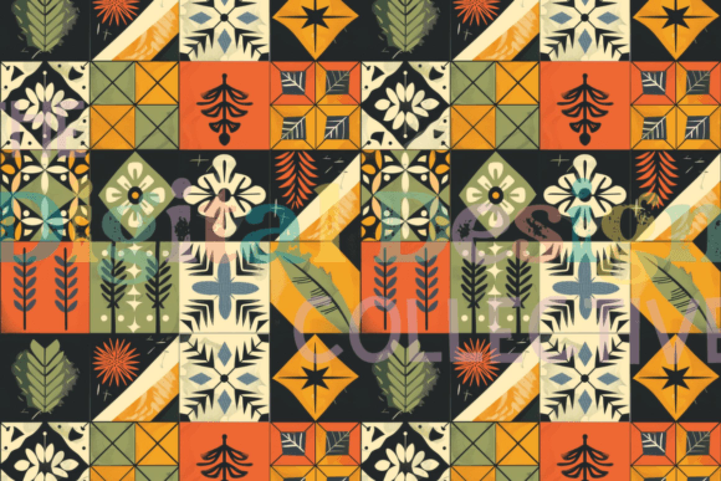 Seamless Minimalist Autumn Patterns Collection