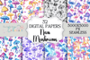 Seamless Neon Mushroom Digital Paper