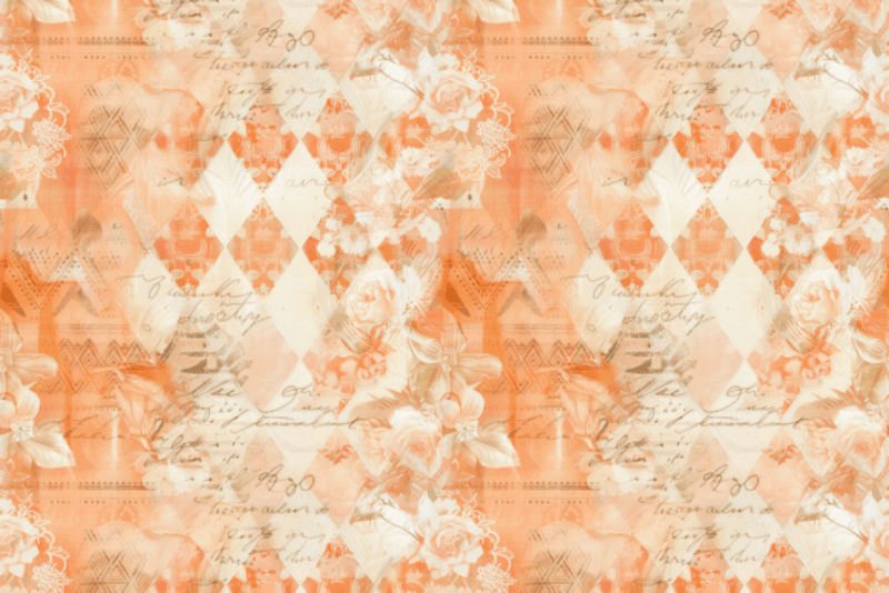 Seamless Orange Shabby Chic Digital Paper - CraftNest - Digital Crafting and Art