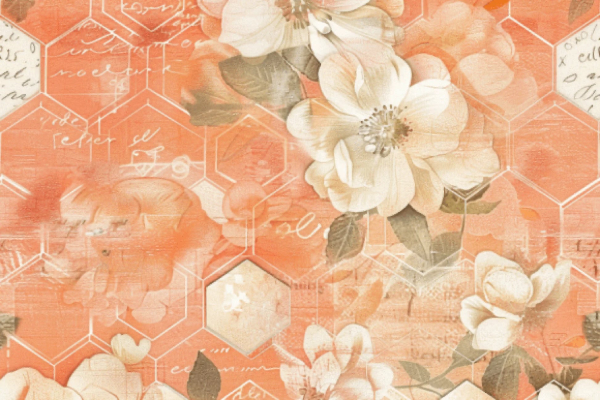 Seamless Orange Shabby Chic Digital Paper - CraftNest - Digital Crafting and Art