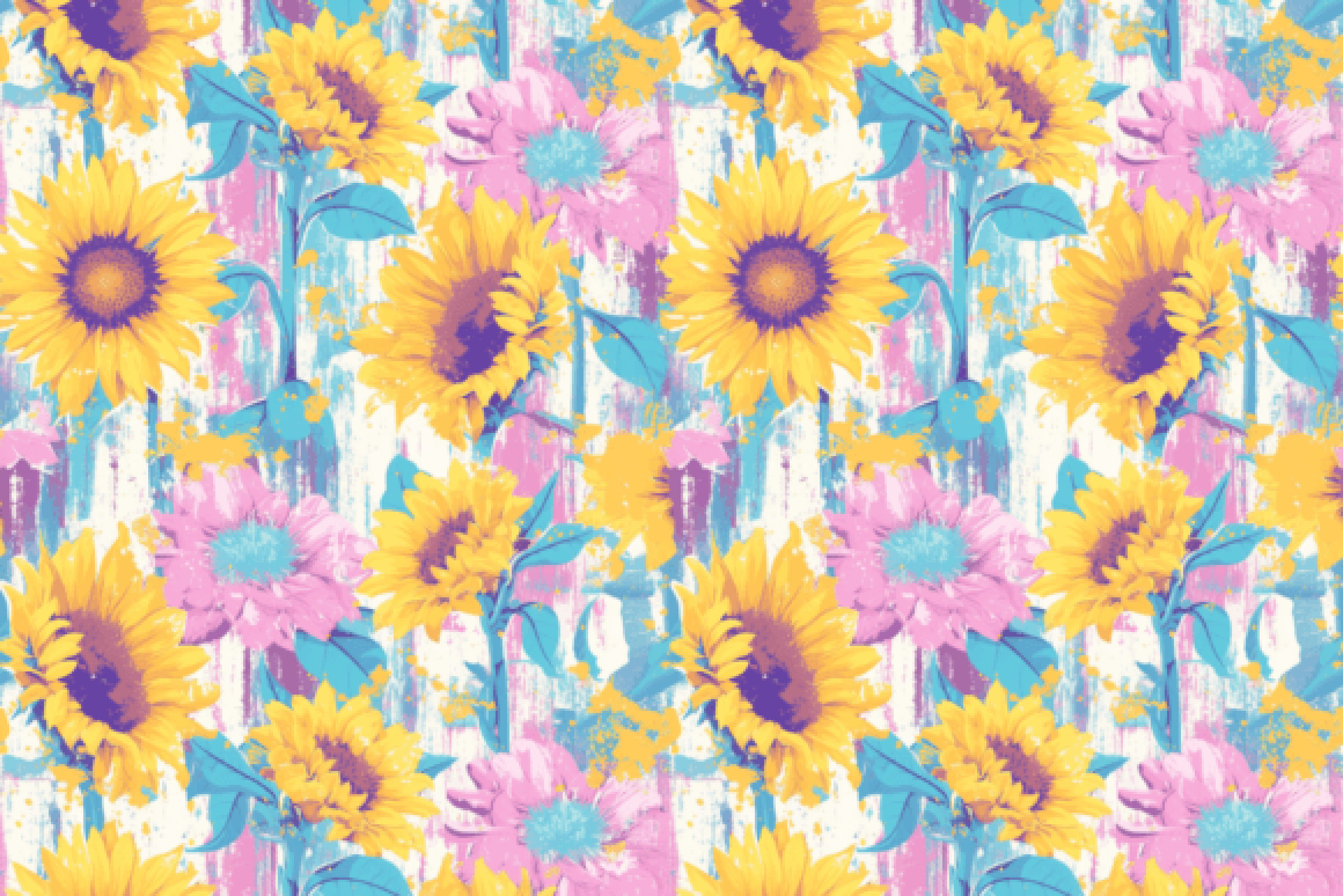 Charming Pastel Sunflower Patterns