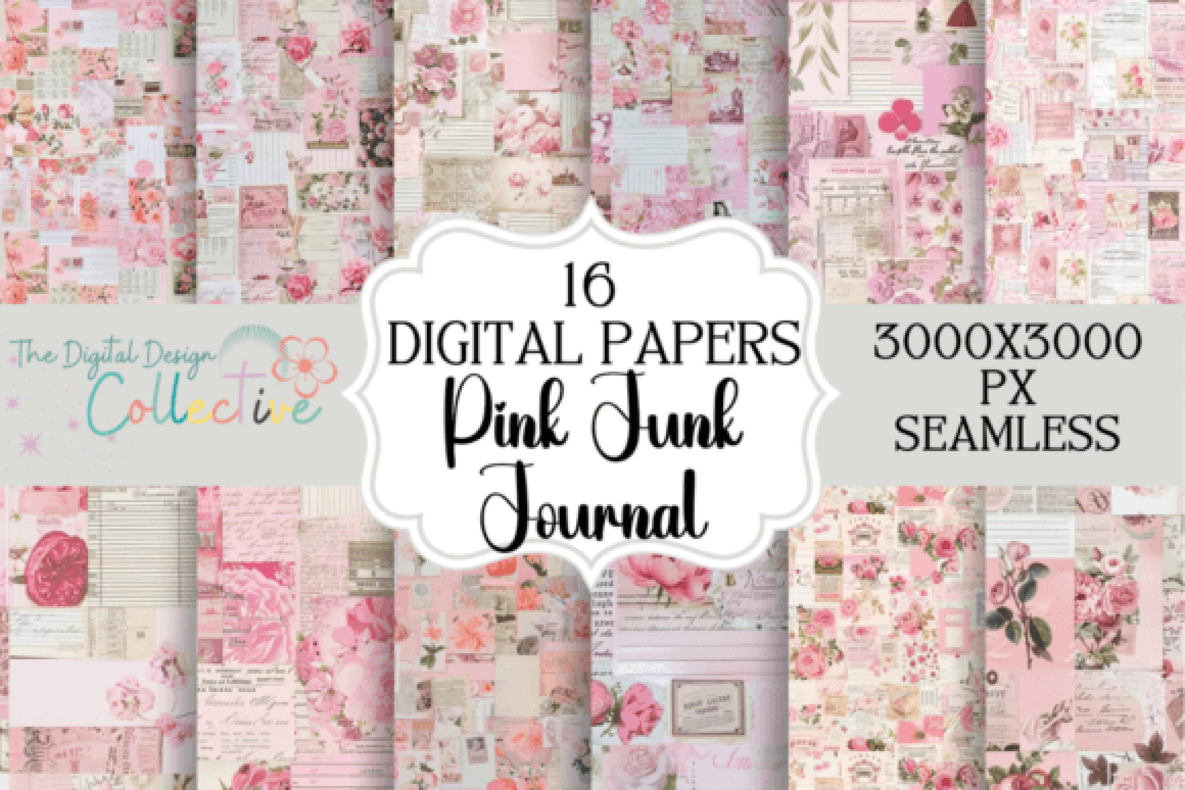 Seamless Pink Shabby Chic Digital Paper