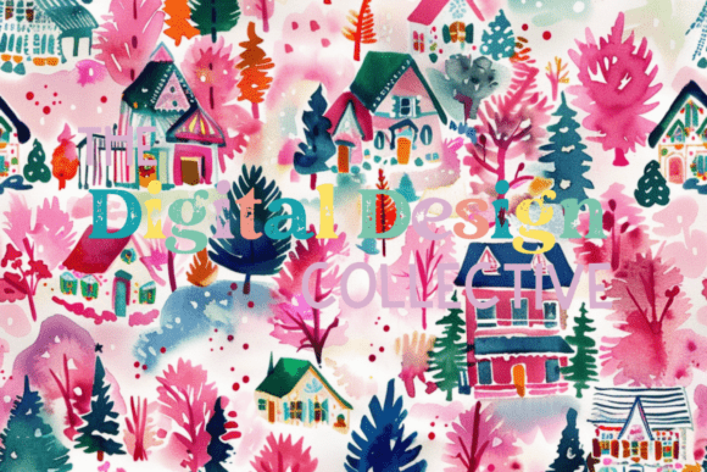 Preppy Lilly Inspired Christmas Seamless Digital Paper