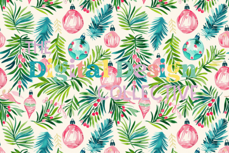 Preppy Lilly Inspired Christmas Seamless Digital Paper - CraftNest - Digital Crafting and Art