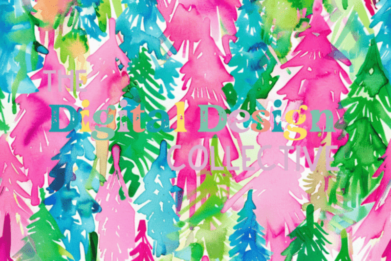 Preppy Lilly Inspired Christmas Seamless Digital Paper - CraftNest - Digital Crafting and Art