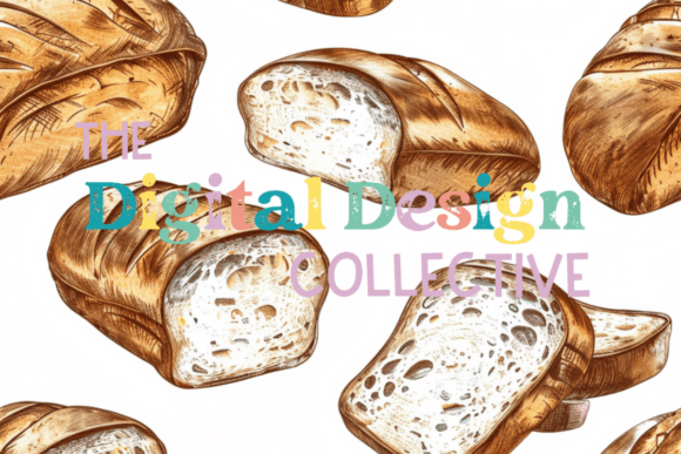 Seamless Sourdough Bread Digital Paper Design