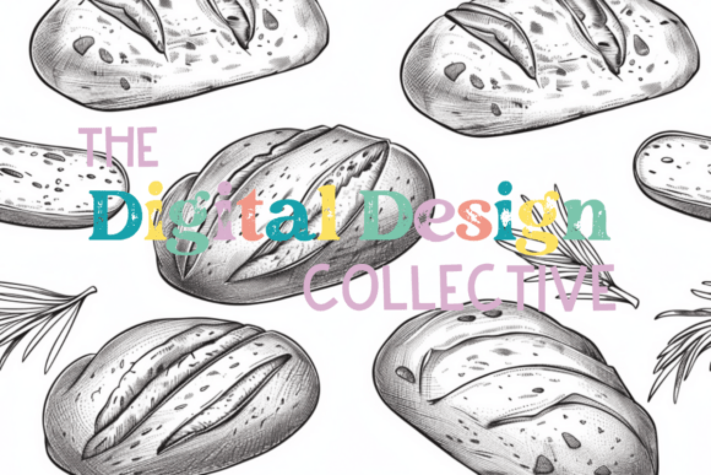 Seamless Sourdough Bread Digital Paper Design