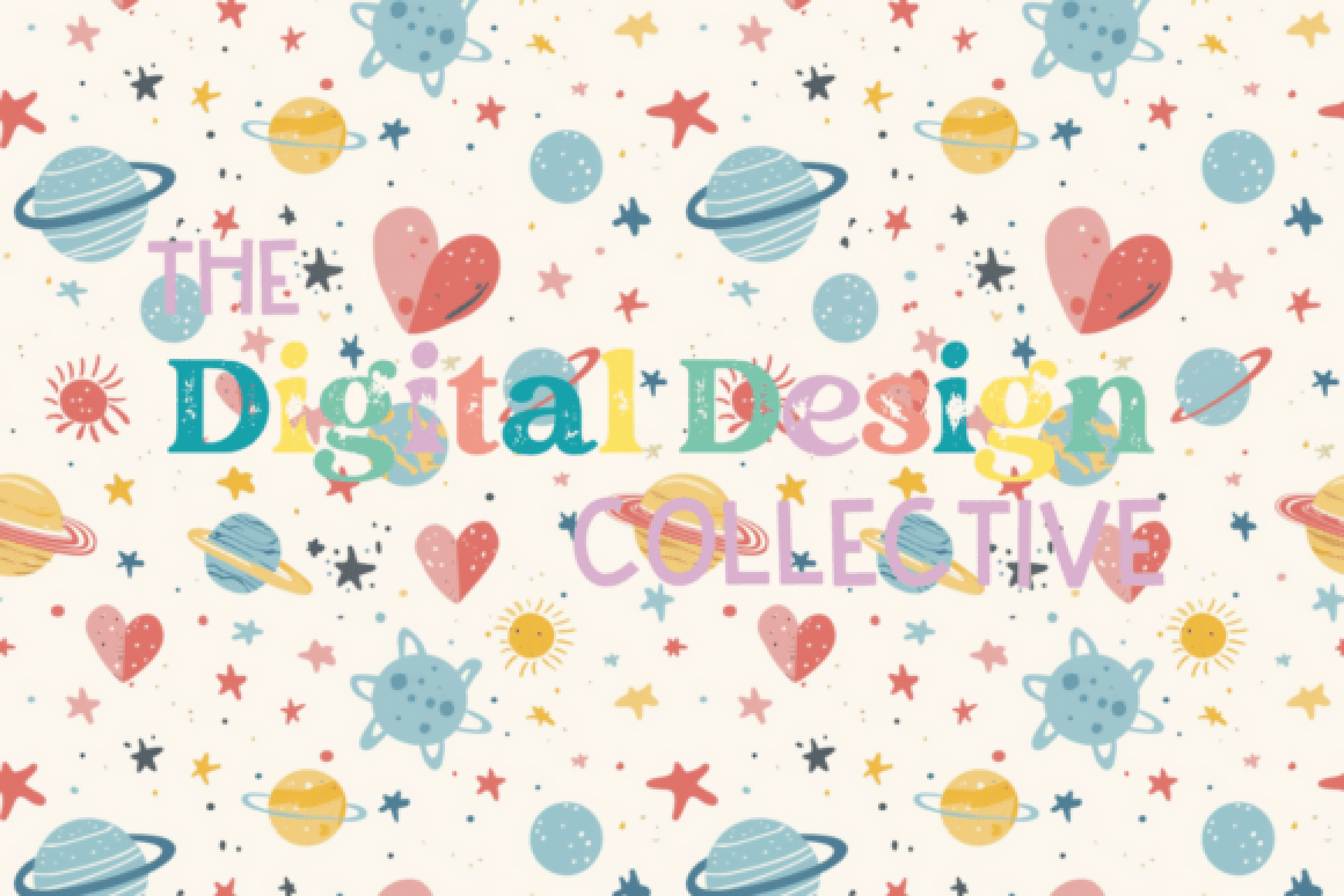 Seamless Sweet Space Design Digital Paper