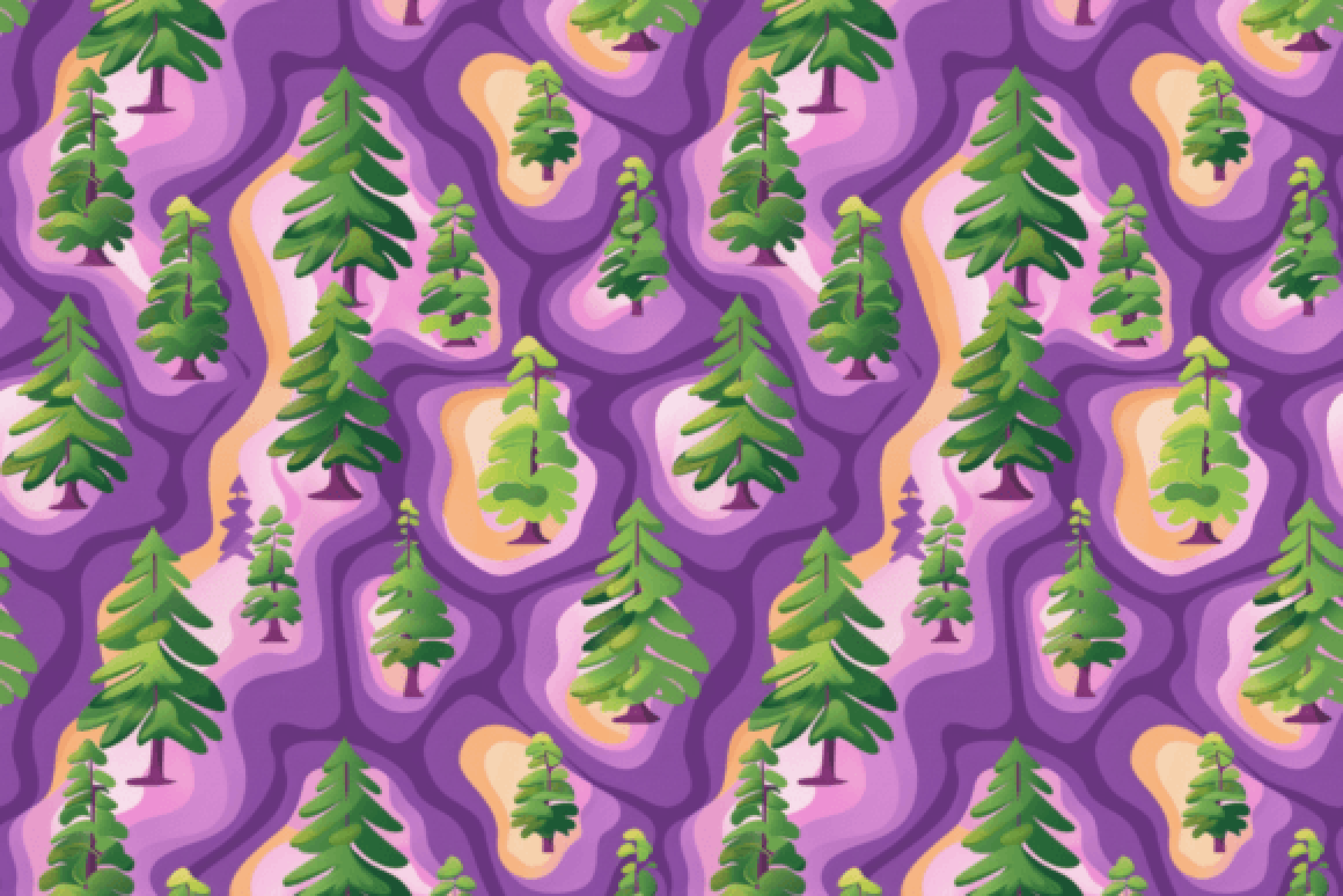 Seamless Trees Digital Paper Pack Bundle