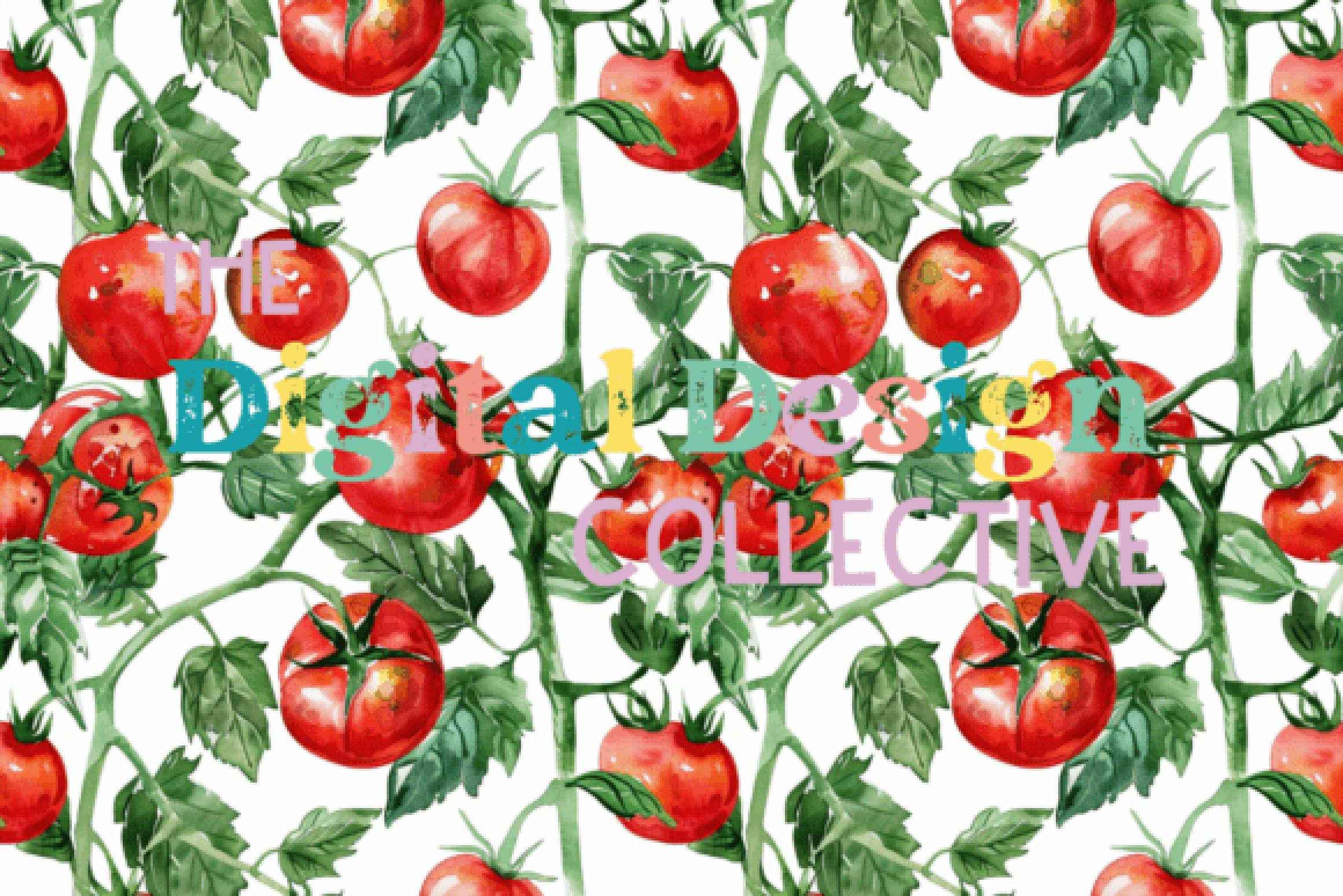 Seamless Garden Vegetable Digital Paper