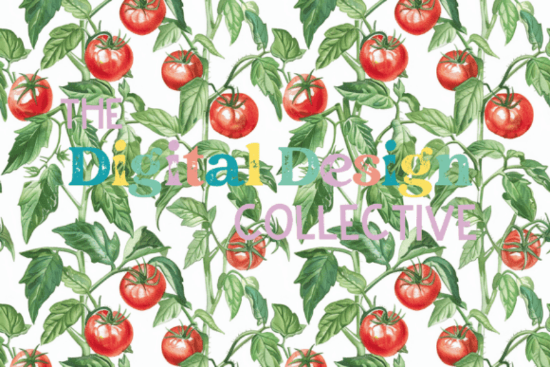 Seamless Garden Vegetable Digital Paper - CraftNest - Digital Crafting and Art