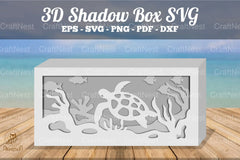 Seaturtle Underwater Scene Shadow Box SVG Bundle - CraftNest - Digital Crafting and Art