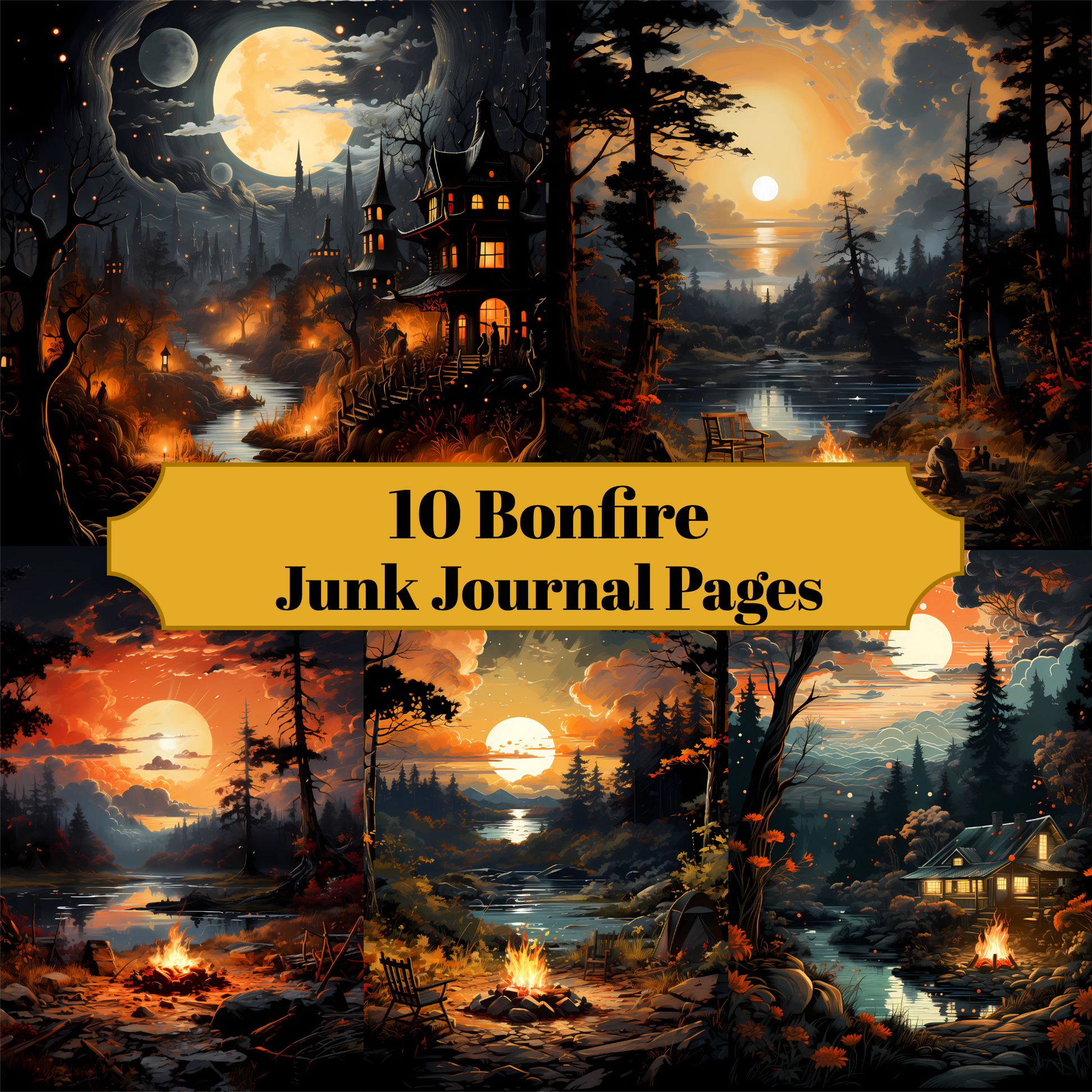 Bonfire Gatherings Junk Journal Pages - CraftNest