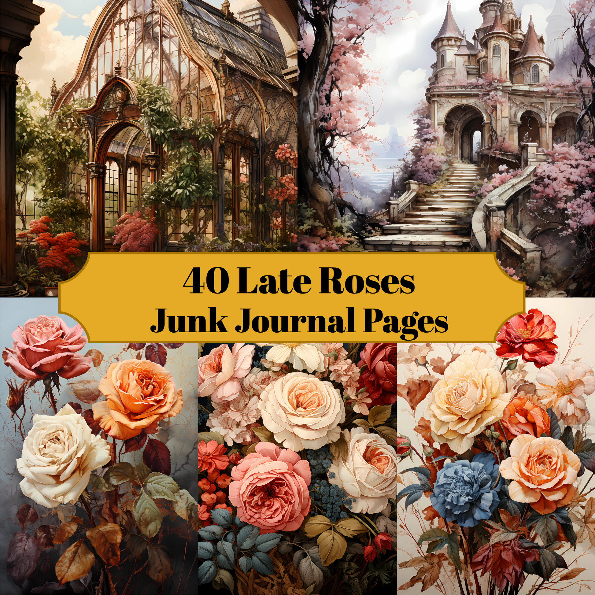 Late Roses Of Autumn Junk Journal Pages - CraftNest