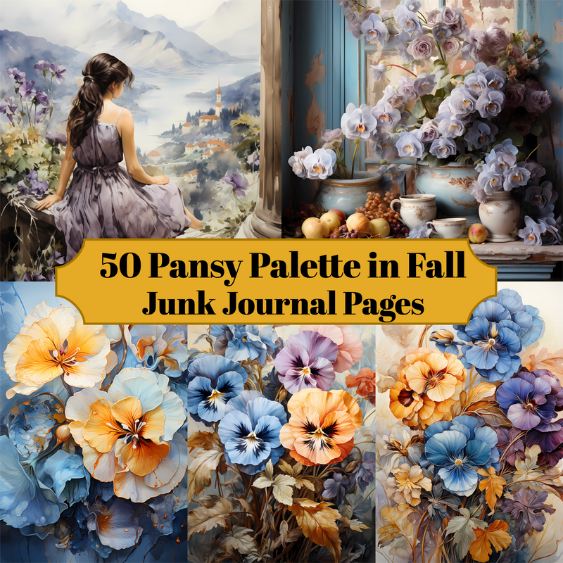 Pansy Palette In Fall Junk Journal Pages - CraftNest