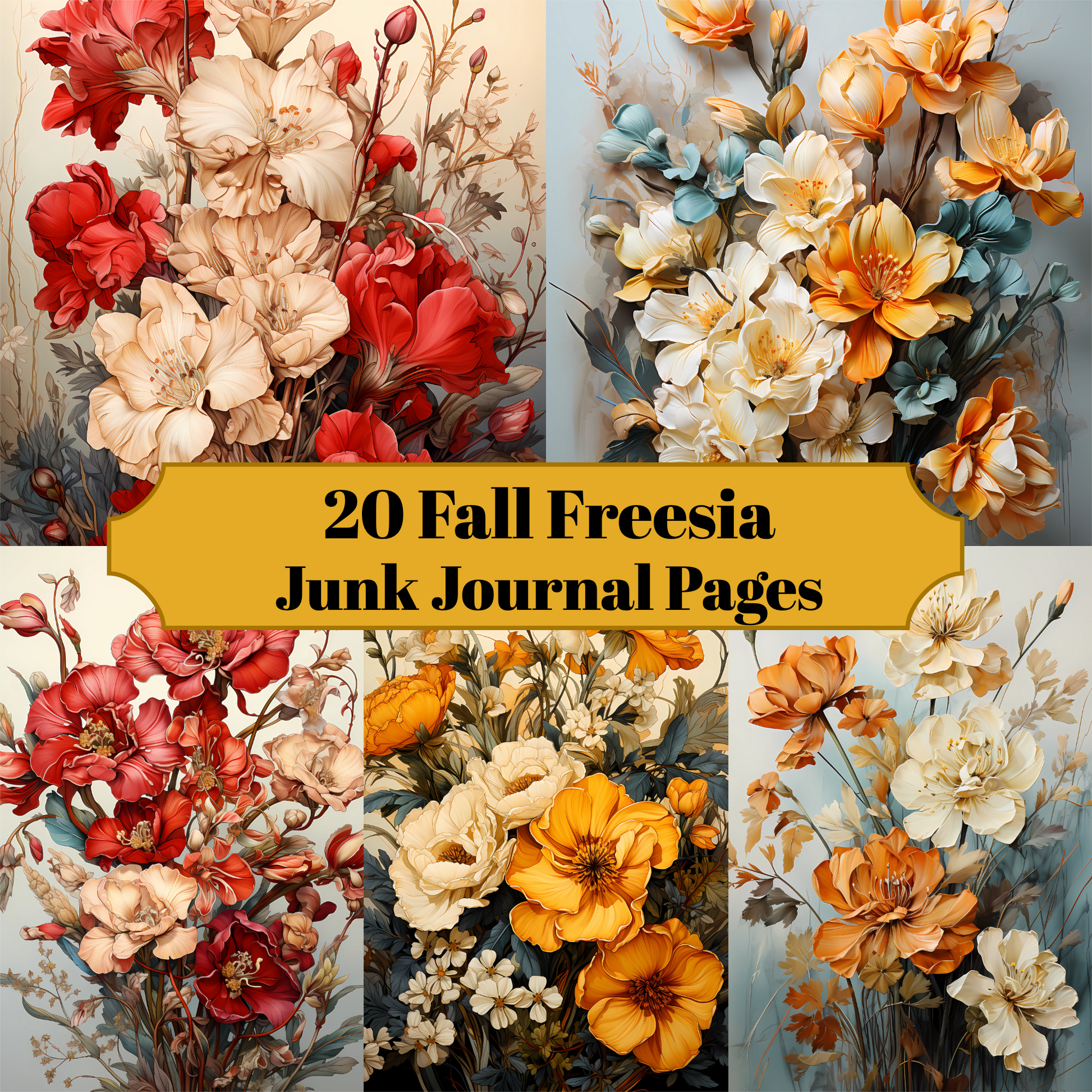 Freesia Junk Journal Pages - CraftNest