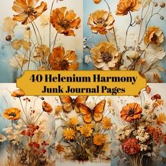 Helenium Harmony Junk Journal Pages - CraftNest