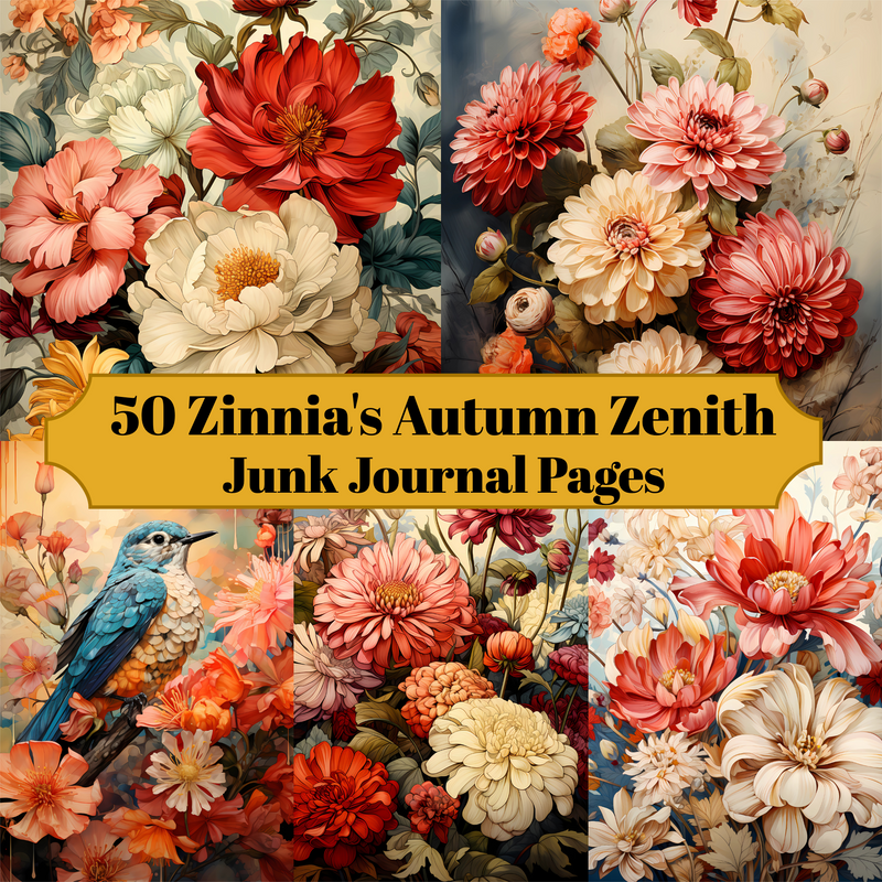 Zinnia's Autumn Zenith Junk Journal Pages - CraftNest