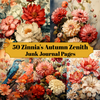 Zinnias Herbst Zenith Junk Journalseiten