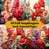 Herbst -Snapdragons -Junk -Journal -Seiten