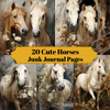 Cute Horses Junk Journal Pages